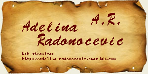 Adelina Radonoćević vizit kartica